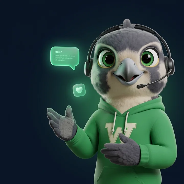 Falko avec un casque, à l’écoute