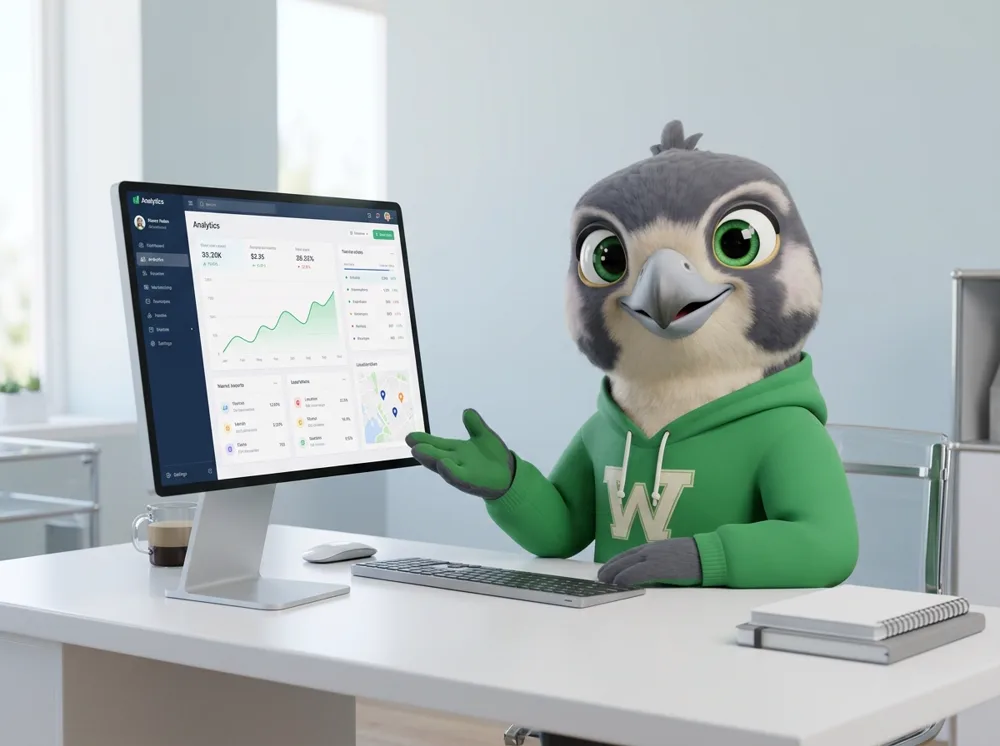 Falko présente un tableau de bord de statistiques