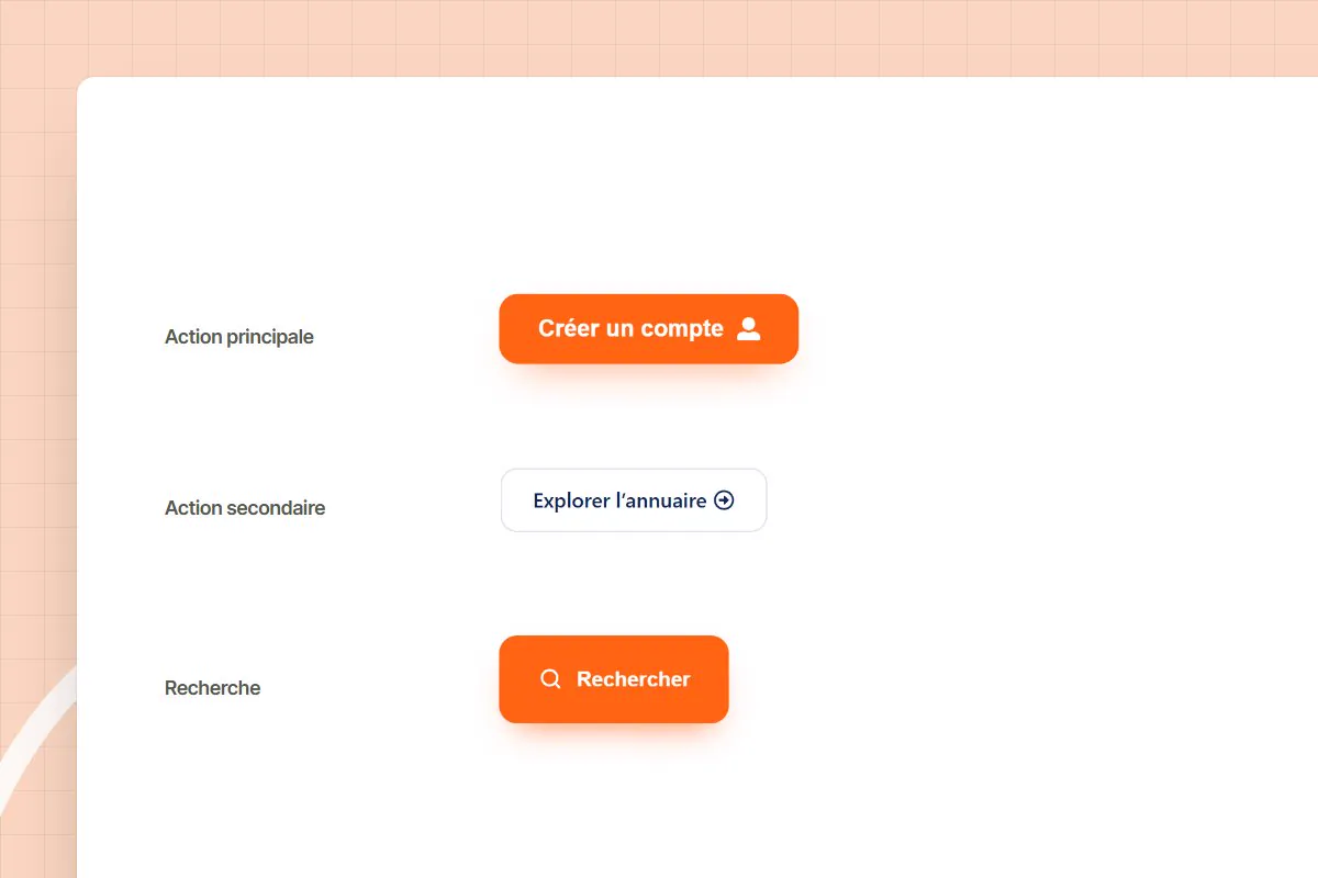 Boutons d’action du site Bisecco