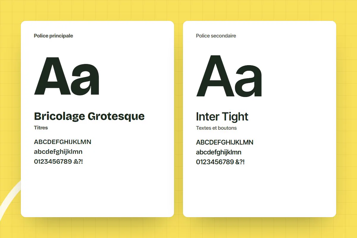 Typographies du site Webify Meaux