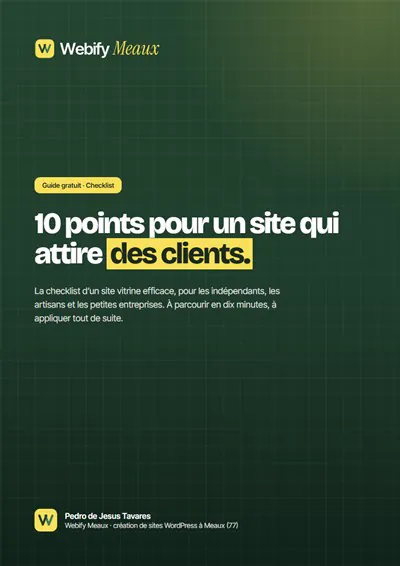 Couverture du guide « 10 points pour un site qui attire des clients »