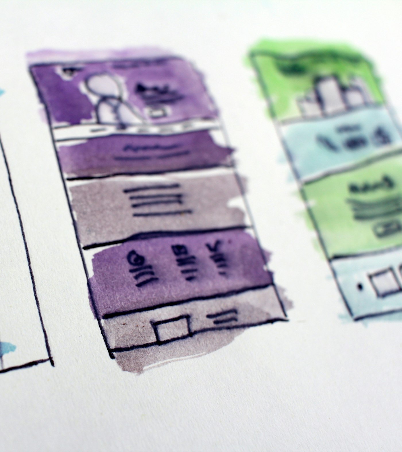 Site internet pour artisan du bâtiment: croquis de pages pour un site de professionnel du bâtiment (illustration)